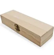 Aveson Plain Unfinished Wood Pencil Box