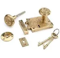 Restorers Ornate Rim Lock Set