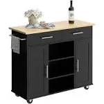 Shintenchi Kitchen Storage Island Cart