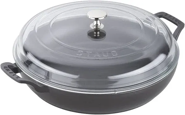 Staub Cast Iron Braiser with Glass Lid