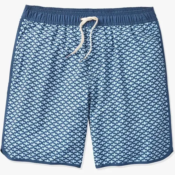 NEW FAIR HARBOR anchor swim trunks in light blue tidal wave