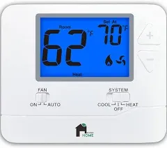 EconoHome Digital Non- Programmable Thermostat for Heat & Cooling