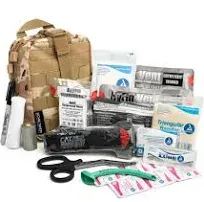 Scherber Premium IFAK Kit Trauma Pack | HSA/FSA Approved | Fully Stocked MOLLE Pouch w/CAT Tourniquet, HyFin Chest Seal, & Israeli Bandage | Trauma Kit for Gunshot, Bleeding, Major Wound Care (Black)