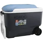 IGLOO MaxCold Roller Cooler 40 qt. Blue