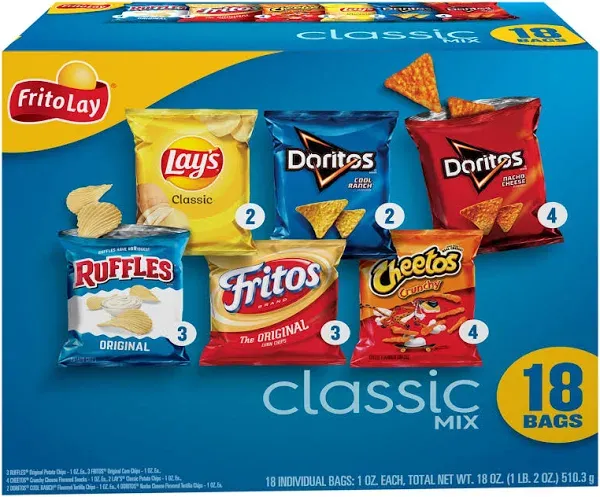 Frito Lay Classic Mix Snack Bags