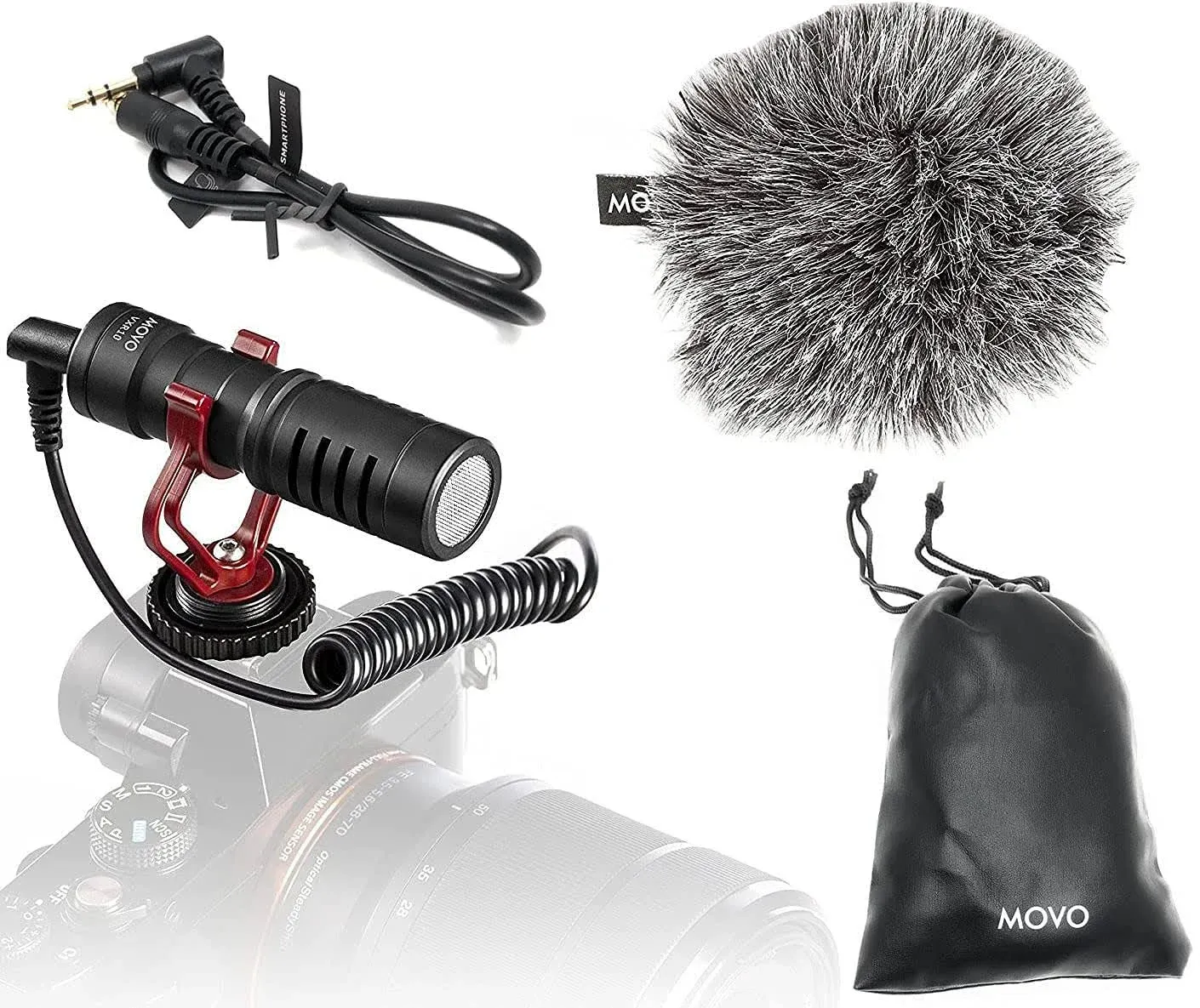 Movo VXR10 Universal Cardioid Condenser Video Microphone - Black