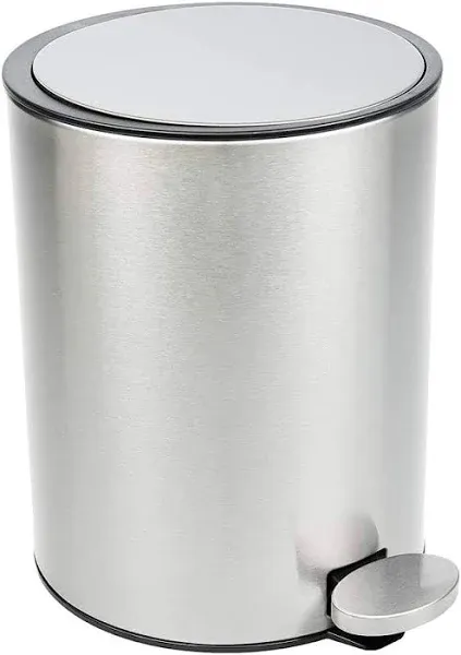 Bamodi 3l Stainless Steel Cosmetics Bin Small Trash Can Bin Brushed Nickel