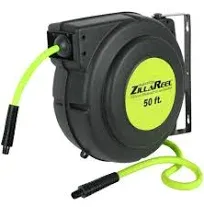 Flexzilla Air Hose Reel 3/8X50 Ft Wall Enclosed Retractable Abrasion Resistant