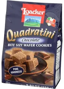 Loacker Quadratini Chocolate Wafer Cookies