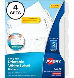 Avery Big Tab Printable Label Dividers