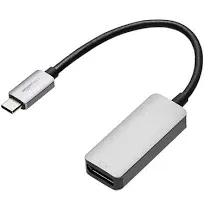 USB-C to DisplayPort Adapter (4K @60Hz), Thunderbolt 3 Compatible, Gray