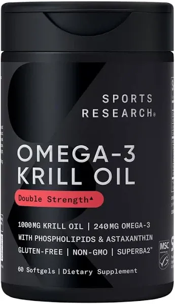 Sports Research Omega-3 Krill Oil Softgels (60 ct)