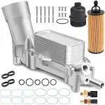 926-959 Aluminum Engine Oil Filter Housing Kit For 2011-2016 Chrysler Dodge 3.6L