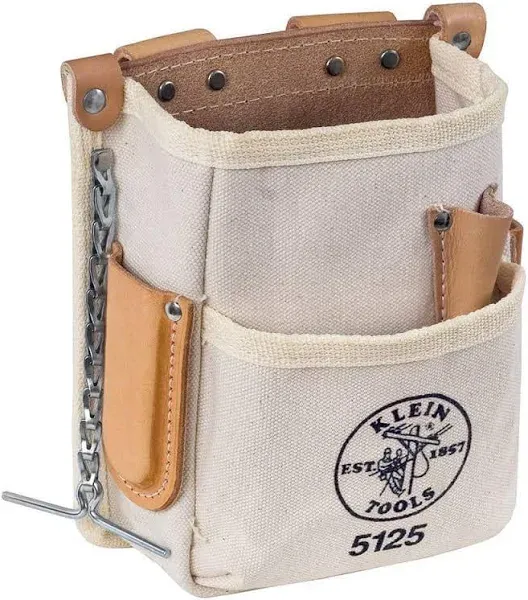 Klein Tools 5125L 5 Pocket Tool Pouch Leather