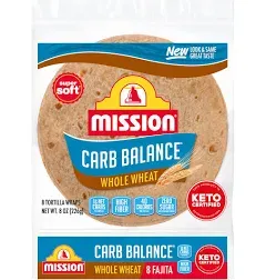 Mission Carb Balance Fajita Whole Wheat Tortillas (8 oz)