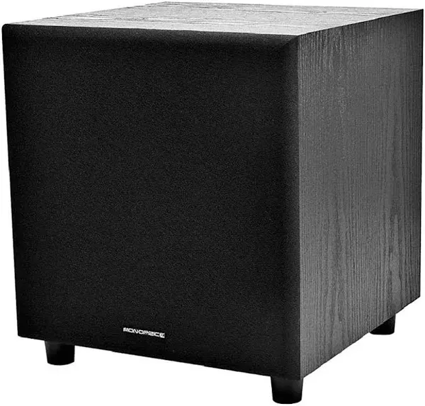 Monoprice 8&#034; 60-Watt Powered Subwoofer Black w/2 Satellite Speakers