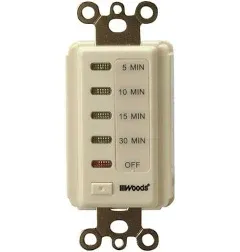 Woods 59720wd In-Wall 30-Minute Digital Countdown Timer, Light Almond