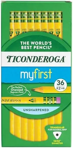 Ticonderoga My First Tri-Write No. 2 Pencils