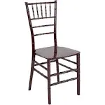 Hercules Series Mahogany Resin Stacking Chiavari Chair Flash Furniture