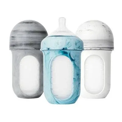 Boon Nursh Reusable Silicone Pouch Bottles - 8oz - Tie Dye (3pk)