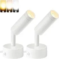 LED Indoor Spot Lights 3W Memory Function 3000K/4000K/50<wbr/>00K 120V Dimmable 2 Pack