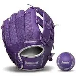 Franklin Sports Kids & Toddler Meshtek Right Hand Throw 9.5" Teeball Glove & Ball Set, Purple