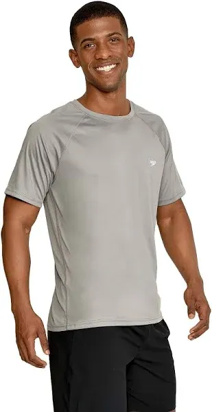 Speedo Men's Uv Swim Shirt Short Sleeve Regular Fit Solid