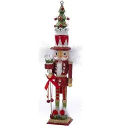 HA0220 Hollywood Tree Hat Nutcracker, 15-Inch, Red and Green