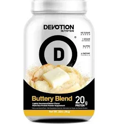 Devotion Nutrition Protein Powder Blend | Gluten Free, Keto Friendly, No Added Sugars | 1g MCT | 20g Whey & Micellar Protein | 12 Count Packets (Brownie Batter)