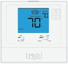 PRO1 IAQ Pro1 T721 Non-Programmab<wbr/>le 2H/1C Heat Pump Thermostat , Blue