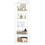 HOMEFORT 6-Tier Metal Bathroom Shelf - Freestanding Storage Organizer for Maximum Space Efficiency