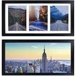 Egofine 8x16 Collage Picture Frame Set of 2, Display Multiple Three 5x7 Pictures