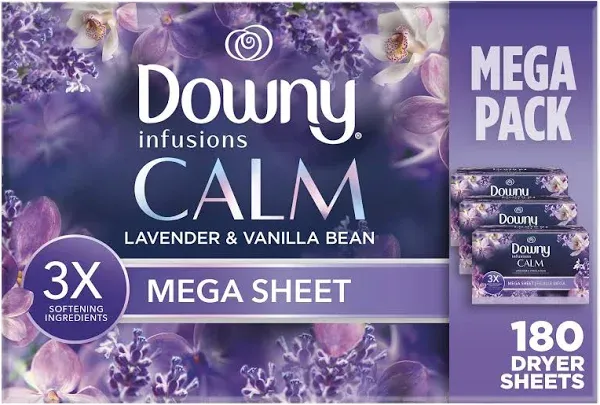 Downy Infusions Fabric Softener Lavender & Vanilla Bean Dryer Sheets (105 ct)