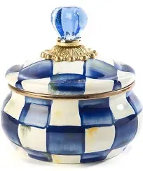 MacKenzie-Childs Royal Check Enamel Squashed Pot