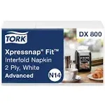 Tork - Xpressnap Fit Interfold Dispenser Napkins, 2-Ply, 6.5 x 8.39, White, 120/Pack, 36 Packs/Carton