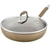 Anolon Advanced Home Hard-Anodized Nonstick Deep Frying Pan with Lid