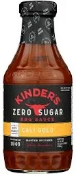 Kinder's Handcrafted Cali Gold BBQ Sauce Zero Sugar Gluten Free No HFCS 17.5 Oz