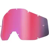 100% Goggle Replacement Lens - Racecraft 1, Accuri 1 Pink Mirror | Smoke