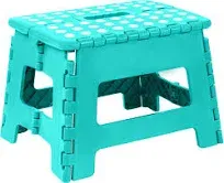 Folding Step Stool 9 Inch - The Anti-Skid Step Stool is Sturdy to Support Ad...