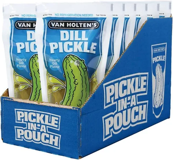 Van Holten's Pickles - Jumbo Hot Pickle-In-A-Pouch - 12 Pack