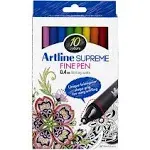 Artline Supreme Fine Pen 0.4mm Nib | 10 Pens | Triangular Body |Craft Stationery