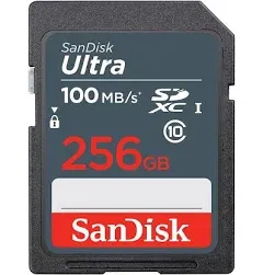 SanDisk Ultra 256GB SDXC Class 10 Memory Card 100Mbps SDSDUNR-256G