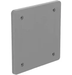 TAYMAC 2-Gang Nonmetallic Gray Blank Cover