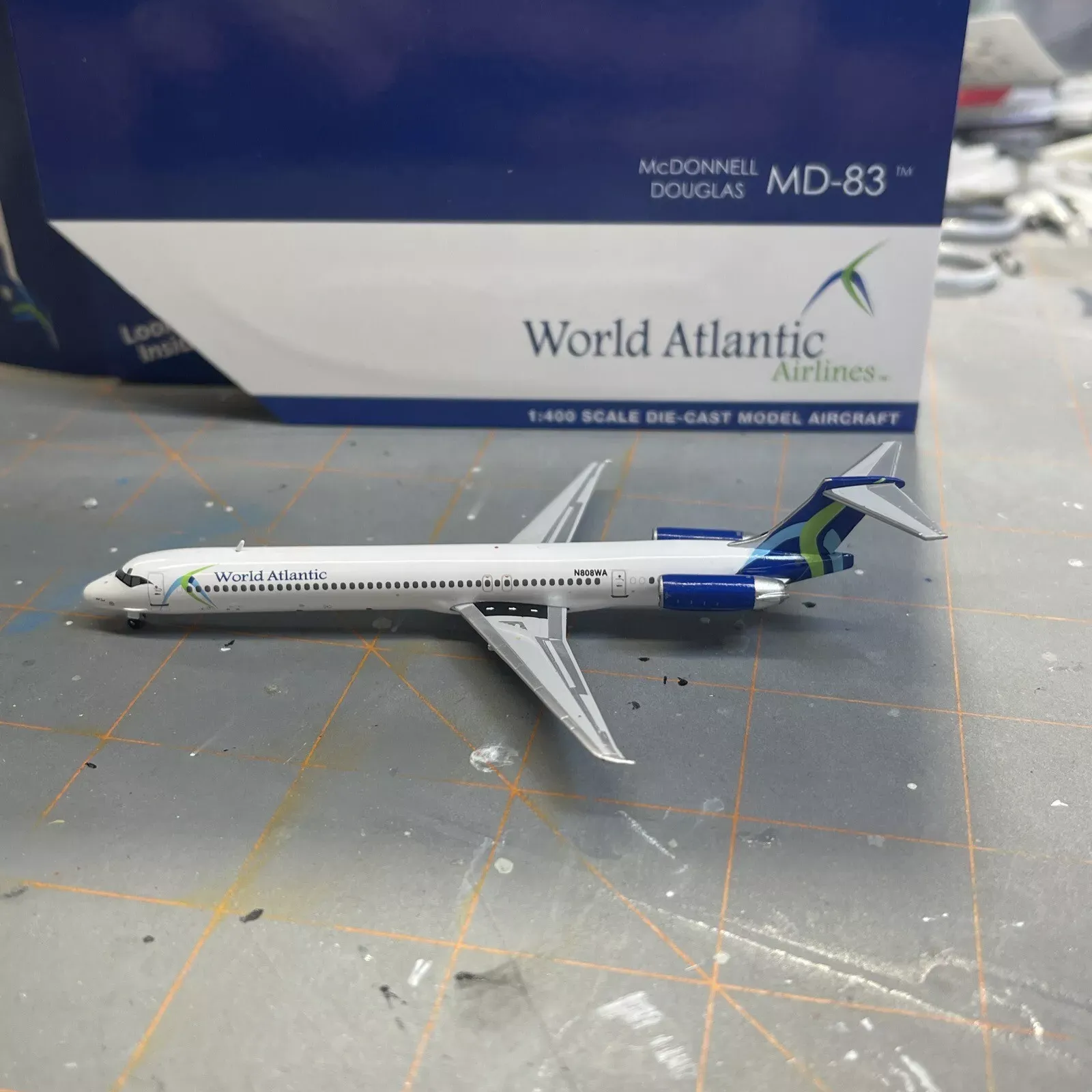 Gemini Jets World Atlantic Airlines MD-80 N808WA GJWST2007 1:400 Scale Model