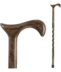 Brazos Twisted Oak or Ash Derby Walking Cane