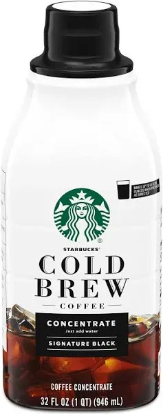 Starbucks Cold Brew Signature Black Coffee Concentrate (32 fl oz)