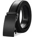 CHAOREN Ratchet Mens Leather Belt - 1 3/8" Buckley Black Mens Belt Comfort Click