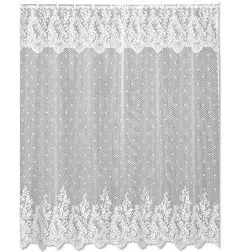 Heritage Lace Floret 72-Inch by Shower Curtain, White 