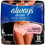 Always Discreet Rosy Boutique Incontinence & Postpartum Underwear Maximum Large