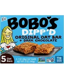 Bobos Dipp'd Original Oat Bars + Dark Chocolate